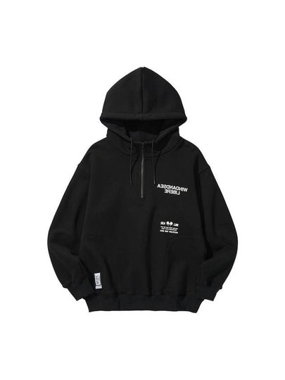 Harf Zip Hoodie Black - LIBERE - BALAAN 2