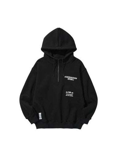 Harf Zip Hoodie Black - LIBERE - BALAAN 1