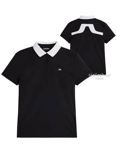 CASSIE Women s Golf Polo Short Sleeve T Shirt Black GWJT10732 - J.LINDEBERG - BALAAN 1