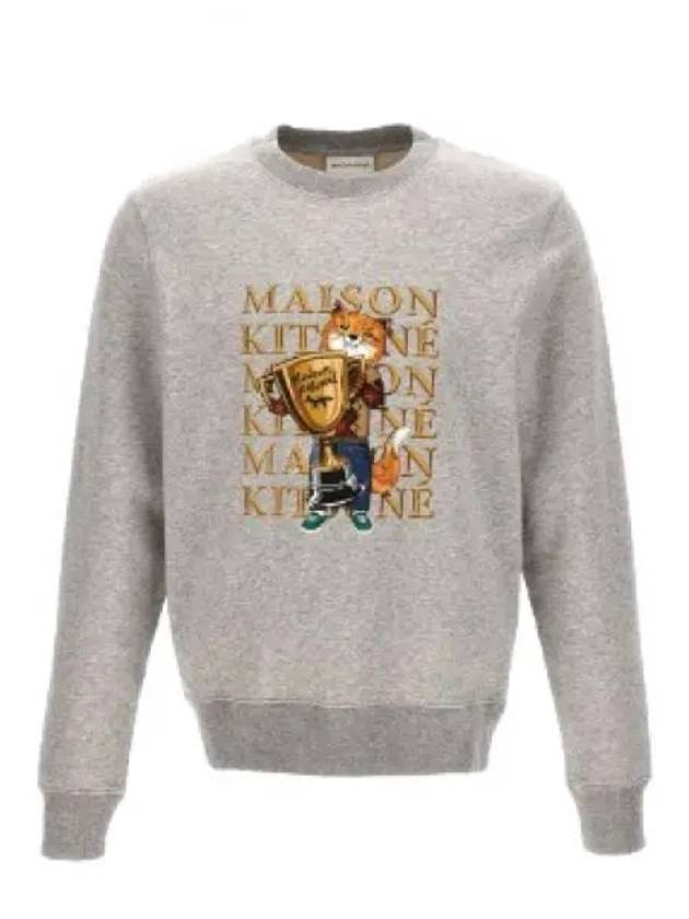 Fox Champion Regular Sweatshirt Grey - MAISON KITSUNE - BALAAN 2