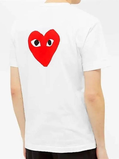 Men's Double Heart Short Sleeve TShirt P1T222 - COMME DES GARCONS - BALAAN 2