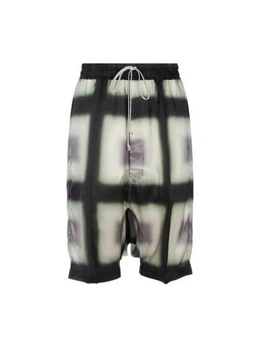 MEN Patterned Banding Baggy Shorts Dark Khaki - RICK OWENS - BALAAN 1