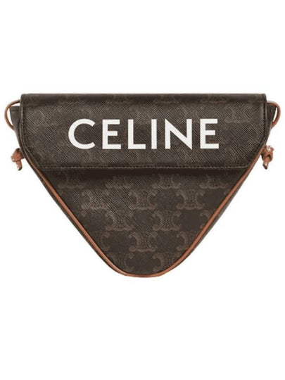 Triangle Crossbody Bag in Triomphe Canvas Tan - CELINE - BALAAN 2