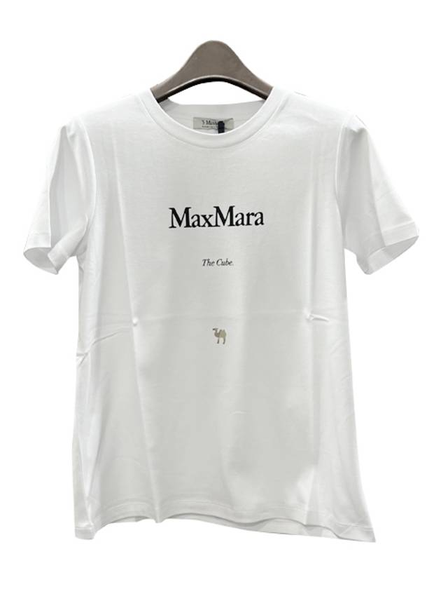 Lettering Graphic Short Sleeve T-Shirt White - S MAX MARA - BALAAN 3