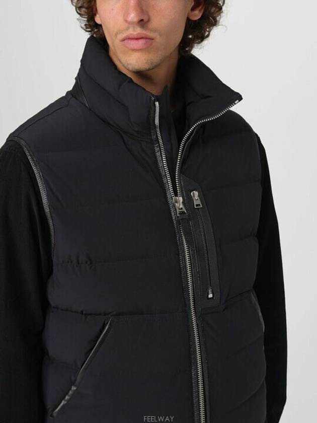 Goose Down Padded Vest Black - TOM FORD - BALAAN 3