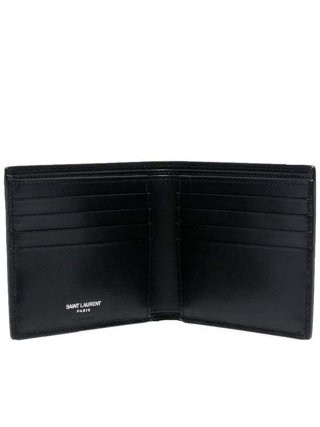 East/West Wallet In Smooth Leather Black - SAINT LAURENT - BALAAN 4