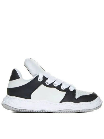 24SS OG Sole Leather Low Top Sneakers A12FW718 BLK WHT - MIHARA YASUHIRO - BALAAN 1