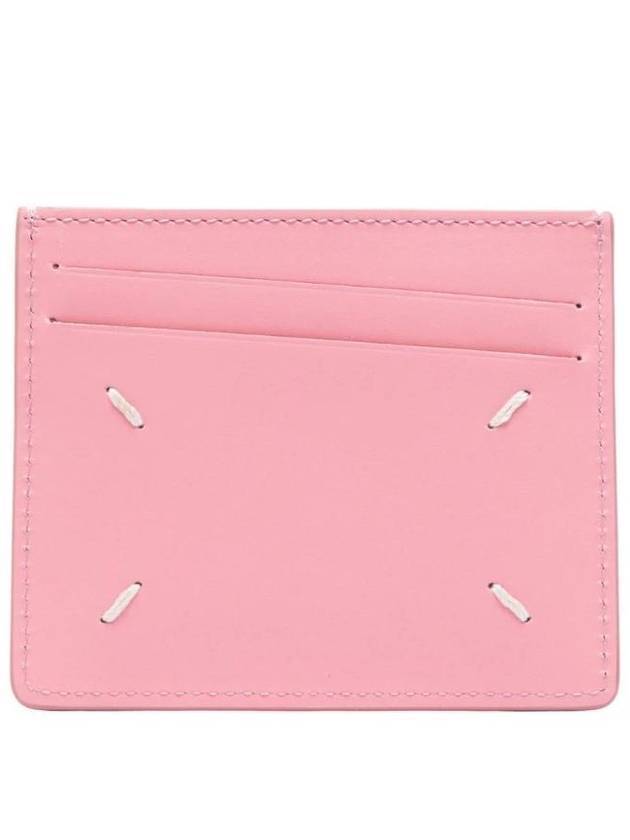 Four Stitch Leather Card Wallet Pink - MAISON MARGIELA - BALAAN 1