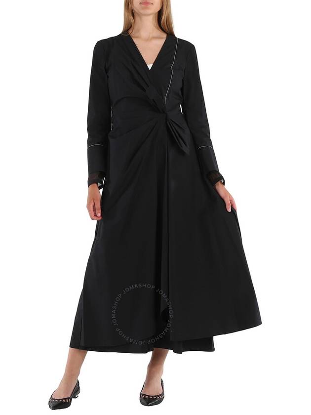 knot front long dress black - LOEWE - BALAAN 2