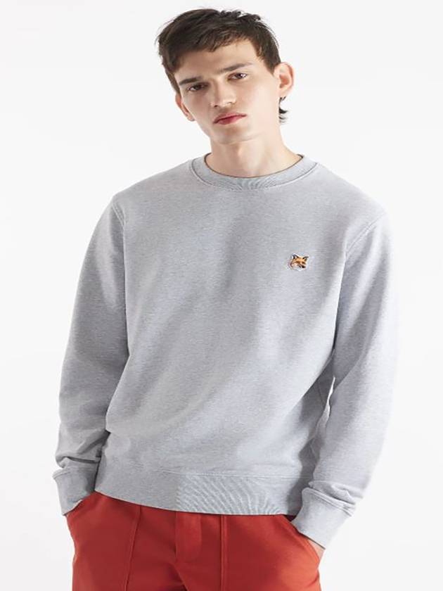 Fox Head Patch Regular Sweatshirt Light Grey Melange - MAISON KITSUNE - BALAAN 5