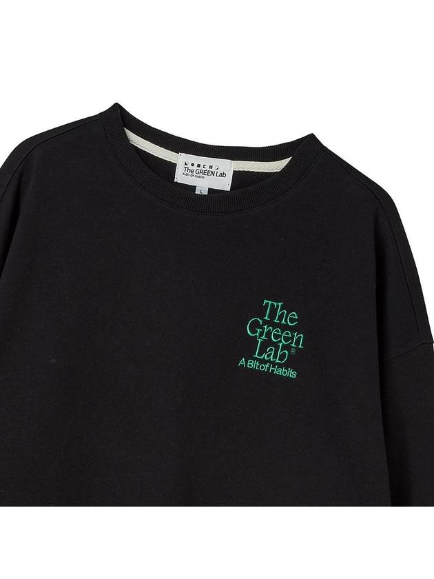 Essential Round Neck Sweatshirt Black - THE GREEN LAB - BALAAN 4