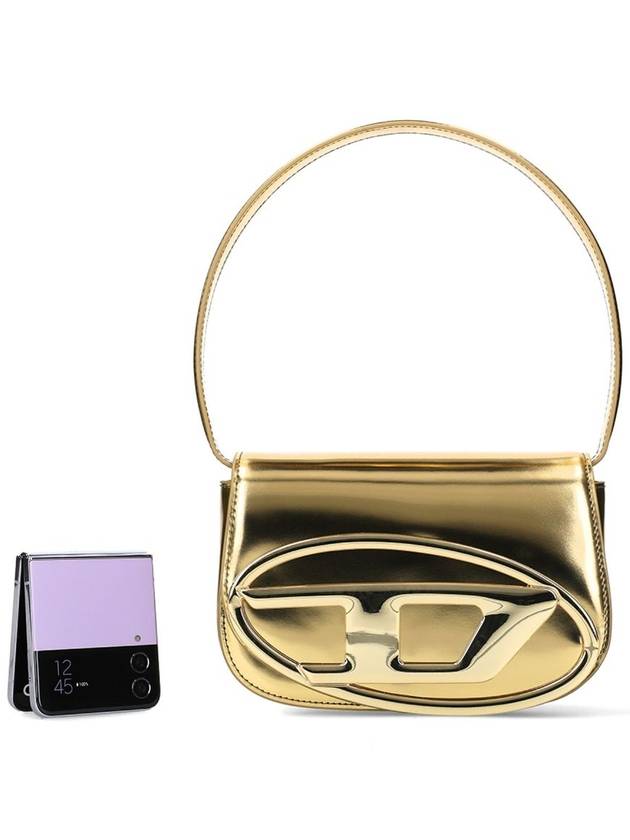 1DR Mirrored Leather Shoulder Bag Gold - DIESEL - BALAAN 3