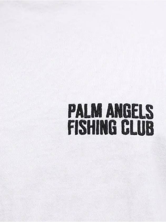 Graphic Printed Short Sleeve T-Shirt White - PALM ANGELS - BALAAN 4