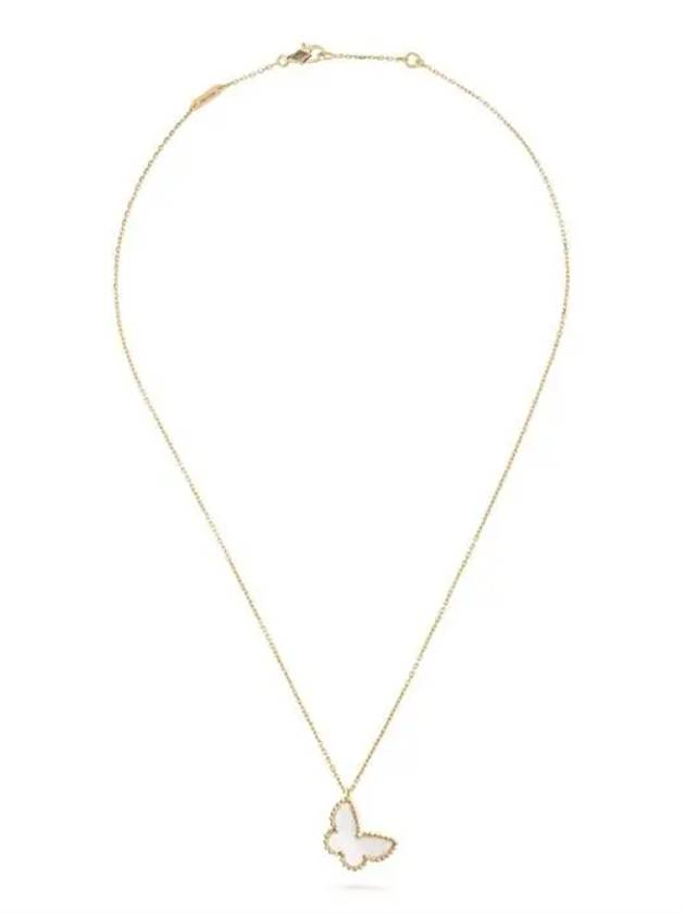 Sweet Alhambra Butterfly Pendant Necklace Gold White - VANCLEEFARPELS - BALAAN 4