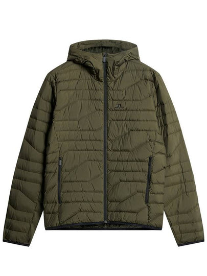 Men's Cliff Light Down Hooded Jacket Forest Green - J.LINDEBERG - BALAAN 2