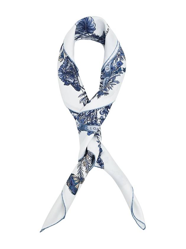 Butterfly Around The World 90 Square Scarf White - DIOR - BALAAN 2