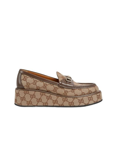 Horsebit Wedge Loafers Brown - GUCCI - BALAAN 2