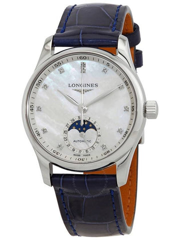 Longines Master Collection Automatic Diamond White Mother of Pearl Dial Ladies Watch L24094870 - LONGINES - BALAAN 1