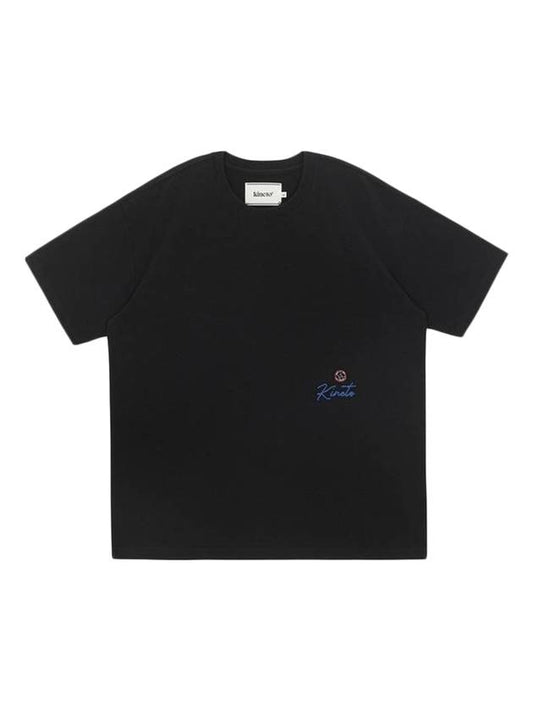 Classic Lettering Emblem Short Sleeve T-Shirt Black - KINETO - BALAAN 1