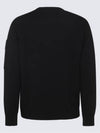 Merino Wool Crew Neck Knit Top Black - CP COMPANY - BALAAN 3