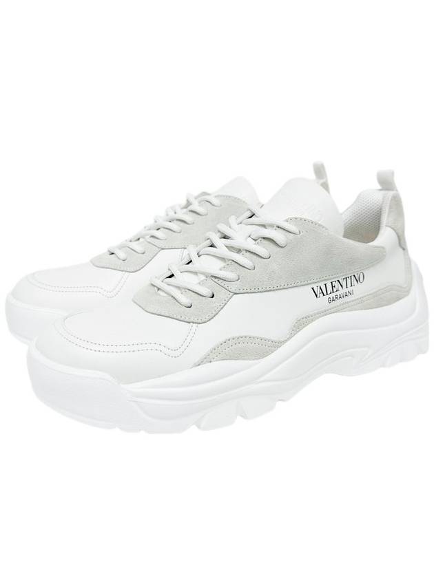 Gumboy Calfskin Low Top Sneakers White - VALENTINO - BALAAN 2