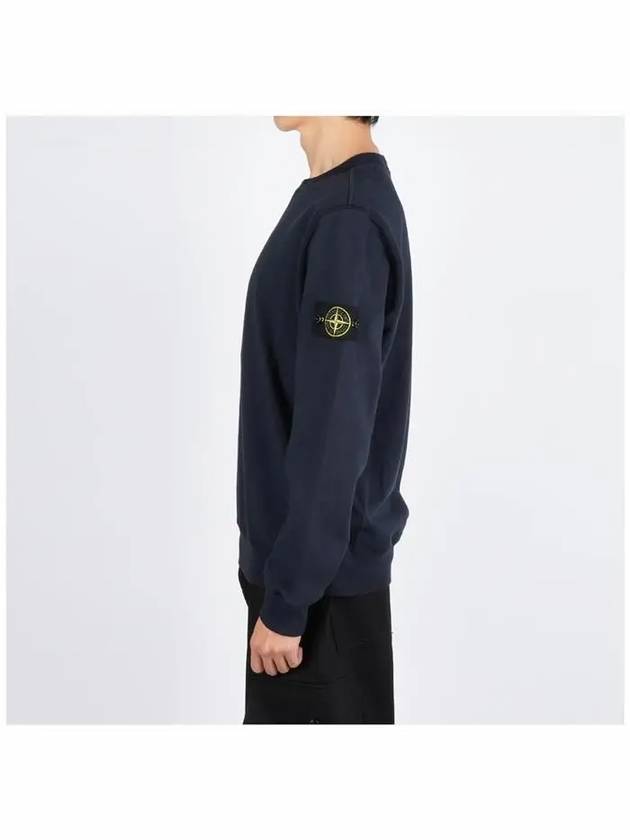 Malfilé Fleece Old Effect Sweatshirt Navy - STONE ISLAND - BALAAN 4