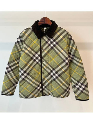 Kids GRAYSON Quilted Jacket ARTICHIKE Check 12Y - BURBERRY - BALAAN 1