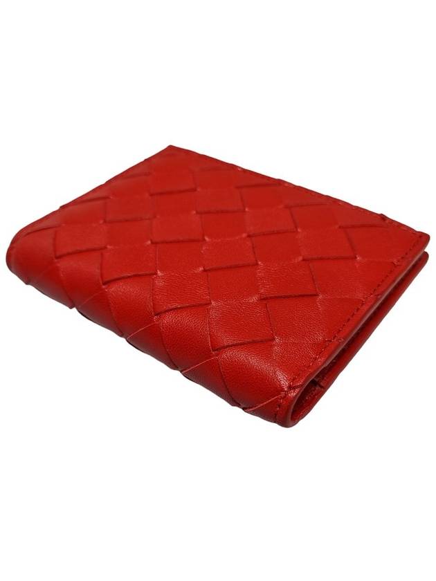 Women s 608059 Red Intrecciato Half Wallet - BOTTEGA VENETA - BALAAN 6