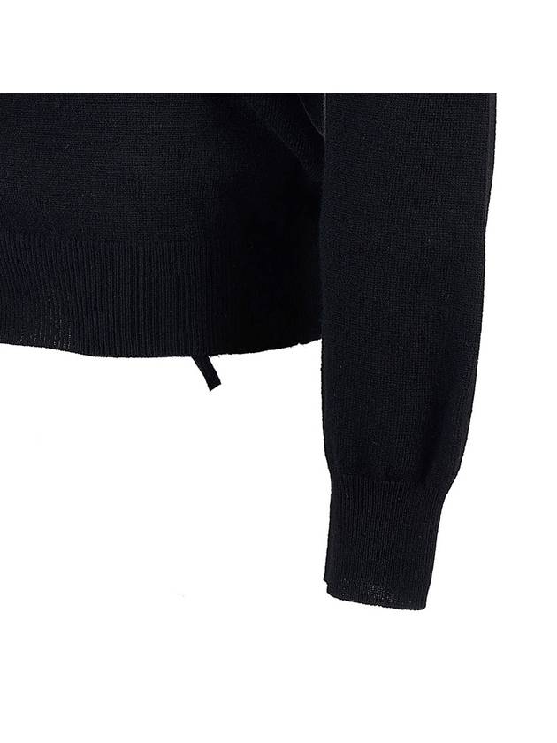 Men's Heart Waffen Wool Cardigan AZN008 BLACK - COMME DES GARCONS - BALAAN 6