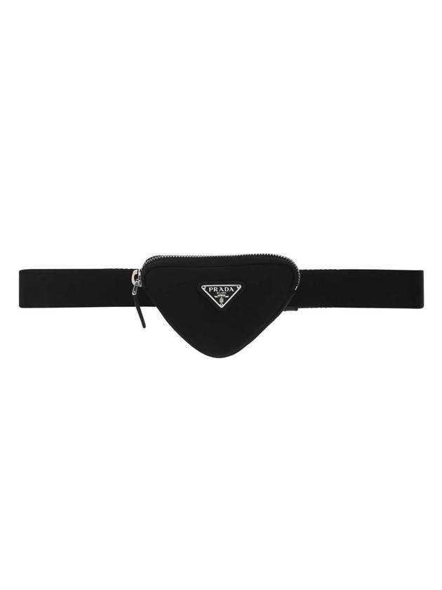 Triangle Logo Pouch Re-Nylon Belt Bag Black - PRADA - BALAAN 1