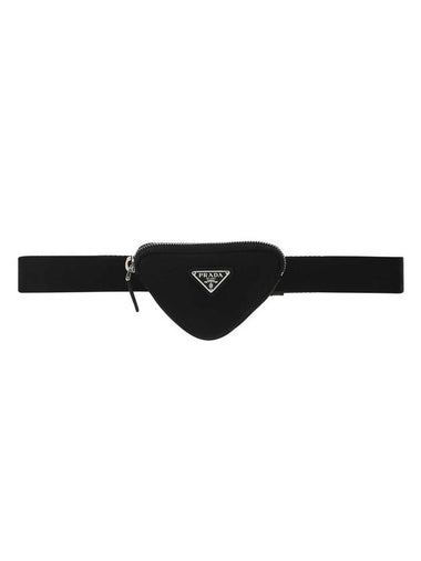 Triangle Logo Pouch Re-Nylon Belt Bag Black - PRADA - BALAAN 1