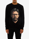 Men's Logo Print Crew Neck Black Sweatshirt NUW20296 009 - IH NOM UH NIT - BALAAN 3