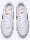 Court Vision Alta Leopard Swoosh Leather Low Top Sneakers White - NIKE - BALAAN 5