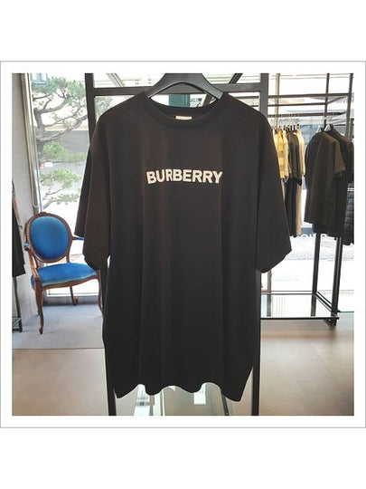 Logo Print Cotton Short Sleeve T-Shirt Black - BURBERRY - BALAAN 2