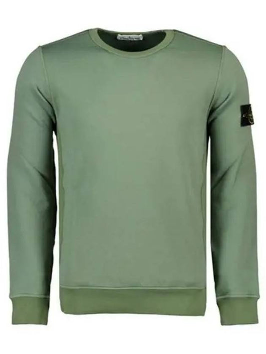 731565247 V0055 Wappen Patch Round Sweatshirt Green Men s TLS 270989 - STONE ISLAND - BALAAN 1