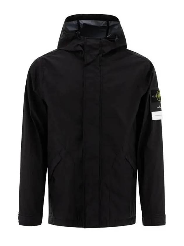 Membrana 3L TC Breathable Water-Resistant Hooded Jacket Black - STONE ISLAND - BALAAN 2