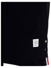 Men's Three Stripes Pocket Mercerized Short Sleeve Polo Shirt Navy - THOM BROWNE - BALAAN 5