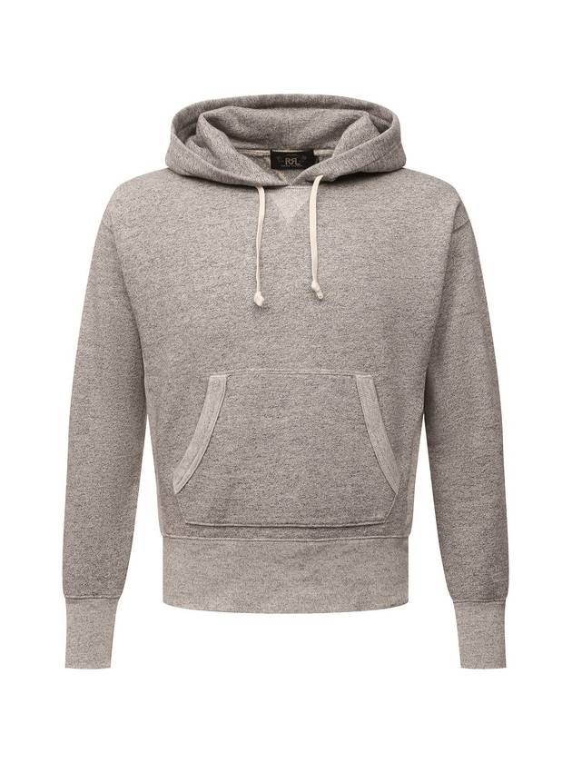 Double RL Brushed Hoodie Grey - POLO RALPH LAUREN - BALAAN 1