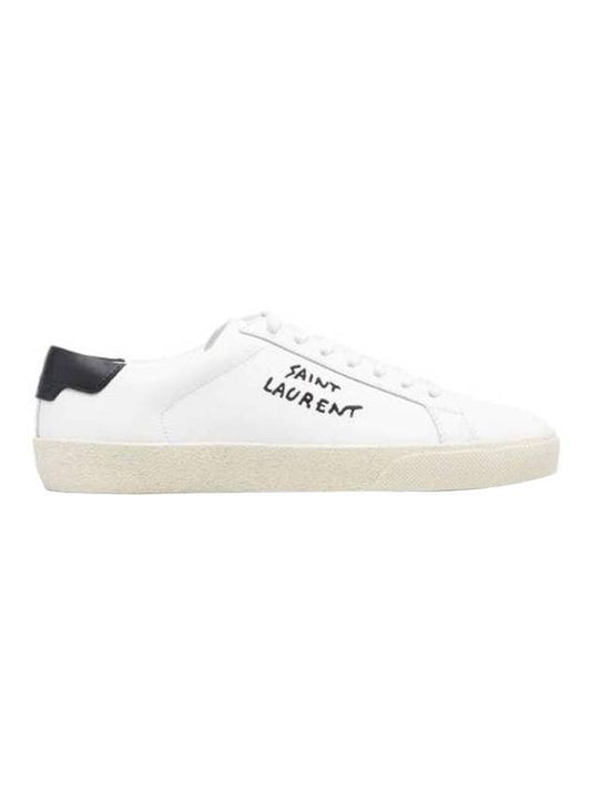 Court Classic Black Tab Low Top Sneakers White - SAINT LAURENT - 1