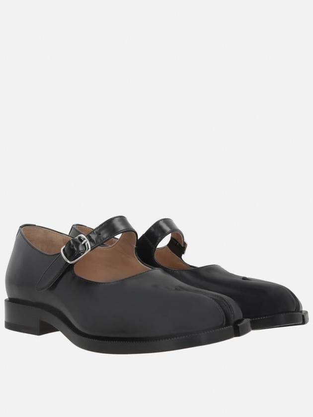 Women's Tabi Calfskin Mary Jane Flat Shoes Black - MAISON MARGIELA - BALAAN 3