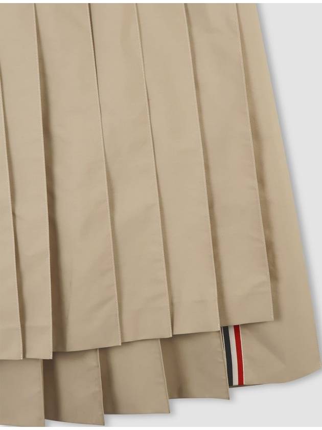 Classic Typewriter Midi Pleated Skirt Khaki - THOM BROWNE - BALAAN 3