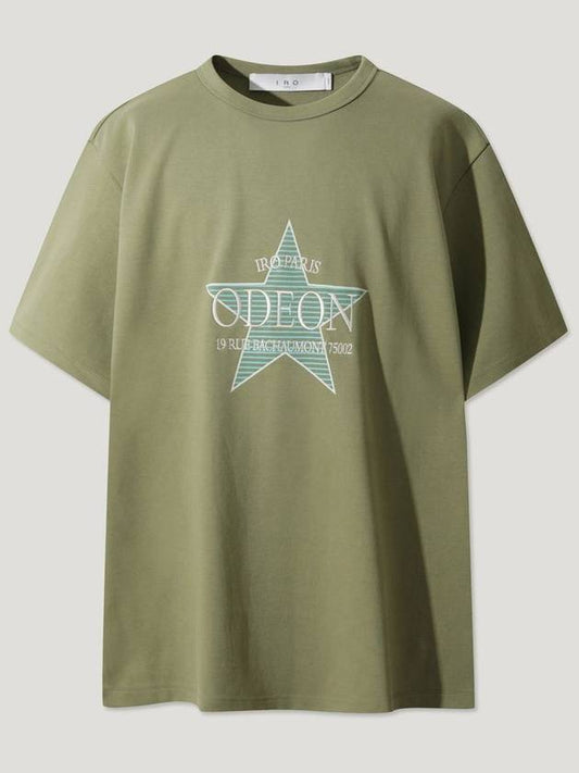 KHAKI ODEON STAR STRIPED T SHIRT - IRO - BALAAN 1