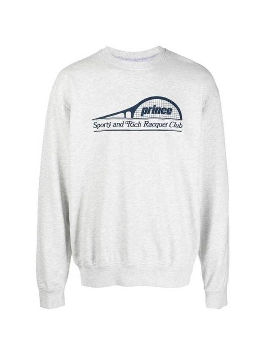 Racquet Print Sweatshirt Grey - SPORTY & RICH - BALAAN 1