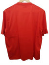 TS0005 J260 37 Cuff Logo Embroidered Short Sleeve Tshirt Red - LANVIN - BALAAN 3