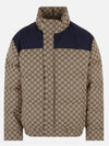 Men's GG Canvas Goose Down Padding Brown Navy - GUCCI - BALAAN 5