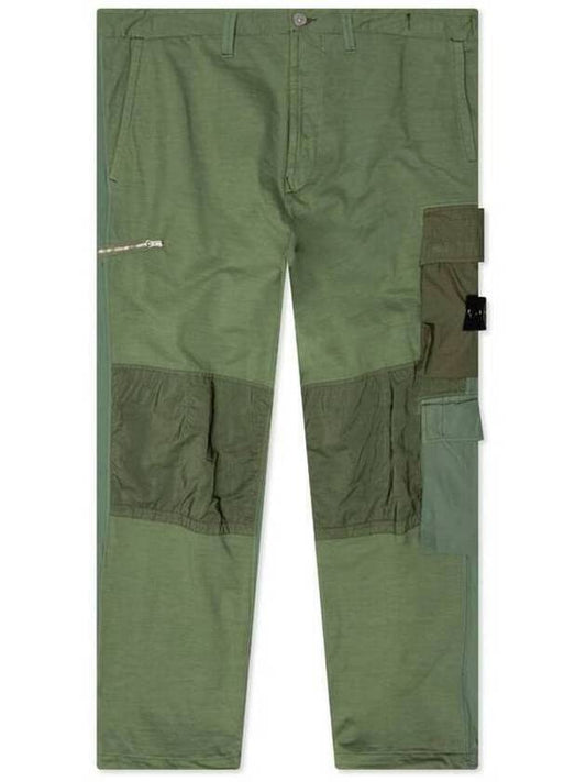 Mix Fabric Hype TC Utility Straight Pants Green - STONE ISLAND - BALAAN 2