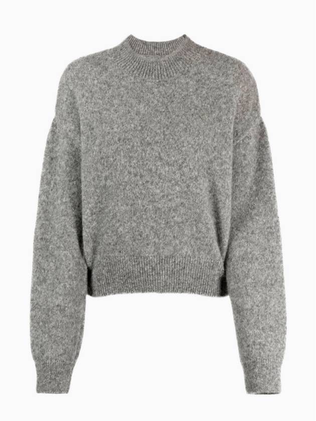 Intarsia Knit Logo Crew Neck Knit Top Grey - JACQUEMUS - BALAAN 2