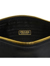 Triangle Saffiano Leather Shoulder Bag Black - PRADA - BALAAN 11