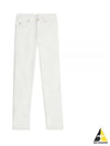 Cotton Straight Jeans White - AMI - BALAAN 2