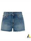 Fringe Denim Shorts Blue - AMI - BALAAN 2